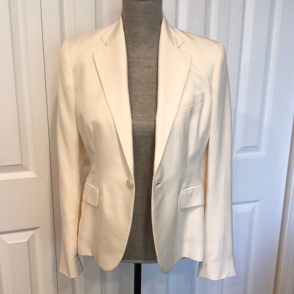 Ralph Lauren Black Label Ivory Silk Suit Jacket